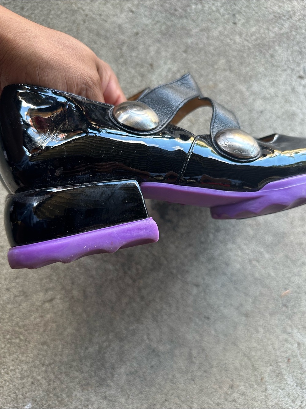 John Fluevog Trina Black Patent Leather Mary Jane Shoes - Picture 5 of 9